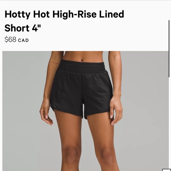 Lululemon Hotty Hot Short Size 6 in Black - Picture 3 of 4